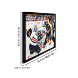 Connor Bedard 20x29 Framed Canvas Blackhawks vs Crosby