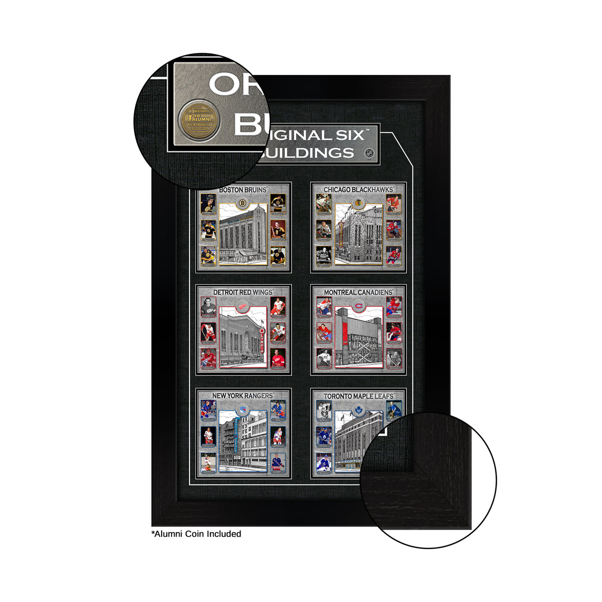 Original Six Framed Player Collage Vertical