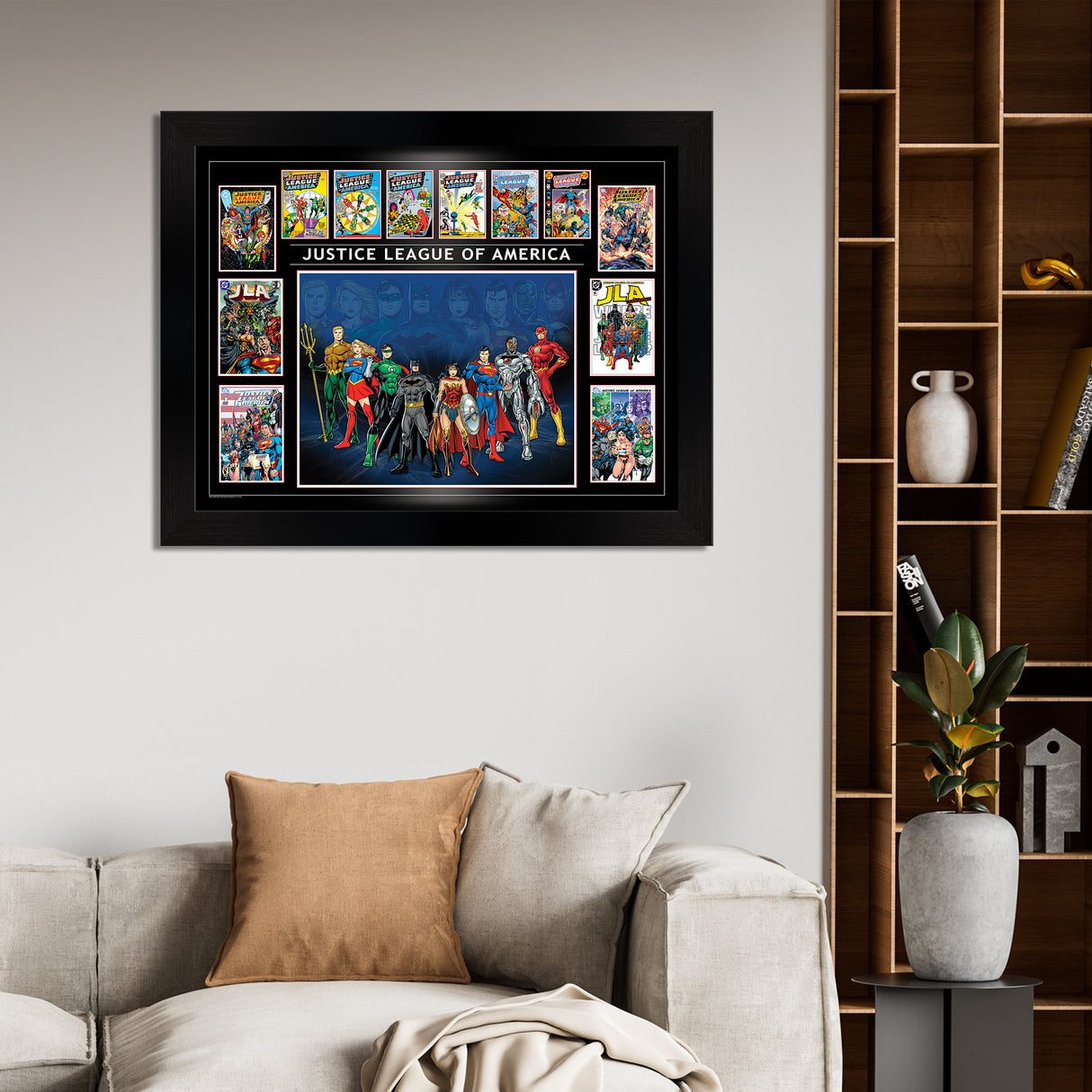Justice League Framed Comic Collage