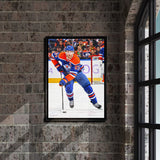 Connor McDavid Framed 20x29 Canvas Oilers Action-V