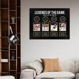 Legends of Hockey: Howe, Orr, Gretzky, Lemieux - Framed Collage