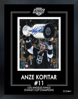 Anze Kopitar Signed 8x10 PhotoGlass Frame Los Angeles Kings 2012 Stanley Cup Raising