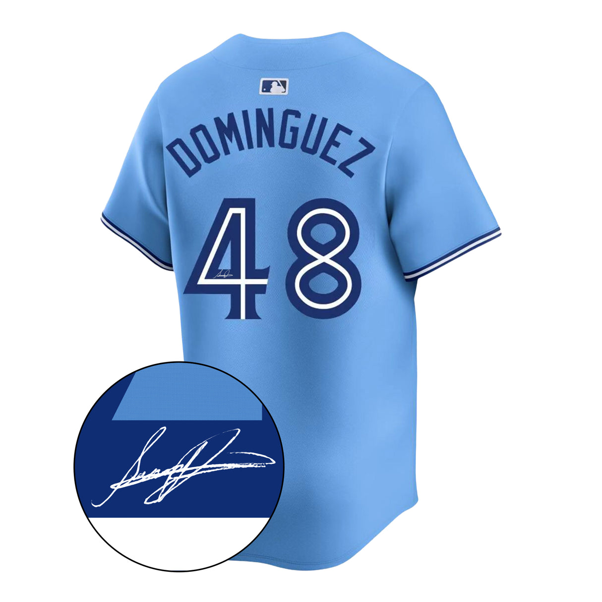 Seranthony Dominguez Signed Toronto Blue Jays Powder Blue Jersey