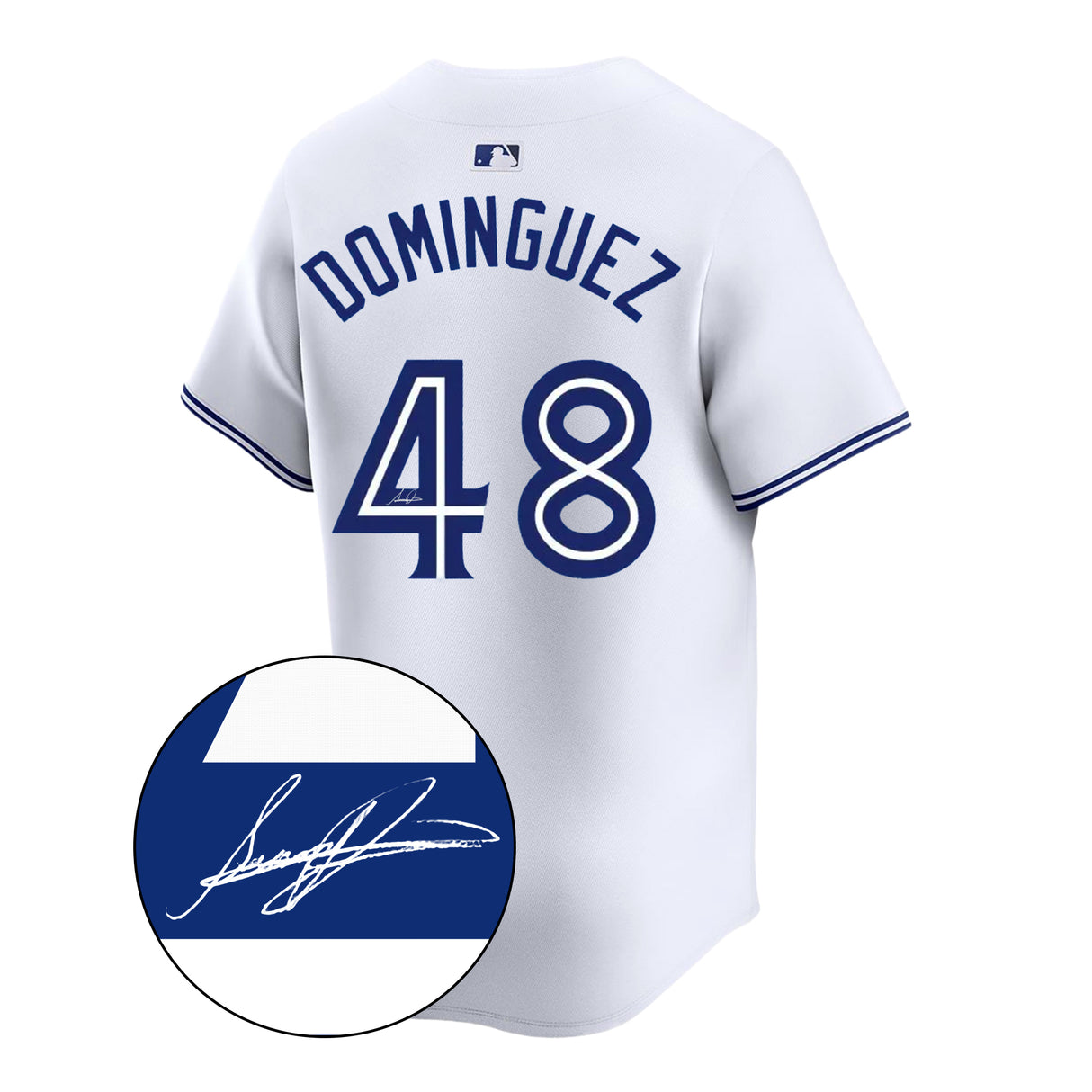 Seranthony Dominguez Signed Toronto Blue Jays White Jersey