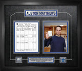 Auston Matthews Toronto Maple Leafs Framed Four Goal First Game Scoresheet Collage