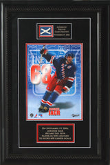 Jaromir Jagr 8x10 Piece of Net Rangers 600th Goal - Frameworth Sports Canada 