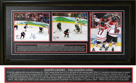 Sidney Crosby Team Canada Signed Triple 8x10 2010 The Golden Goal Photos - Frameworth Sports Canada 