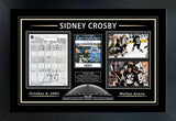 Sidney Crosby Signed Scoresheet Framed Pittsburgh Penguins 2005 First NHL Career Goal Collage (Limited Edition of 20)