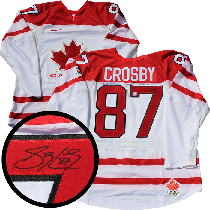 Sidney Crosby Signed Team Canada Game Model 2010 Olympics White Jersey