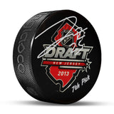 Darnell Nurse Edmonton Oilers Signed 2013 NHL Draft Puck with "7th Pick" Inscribed