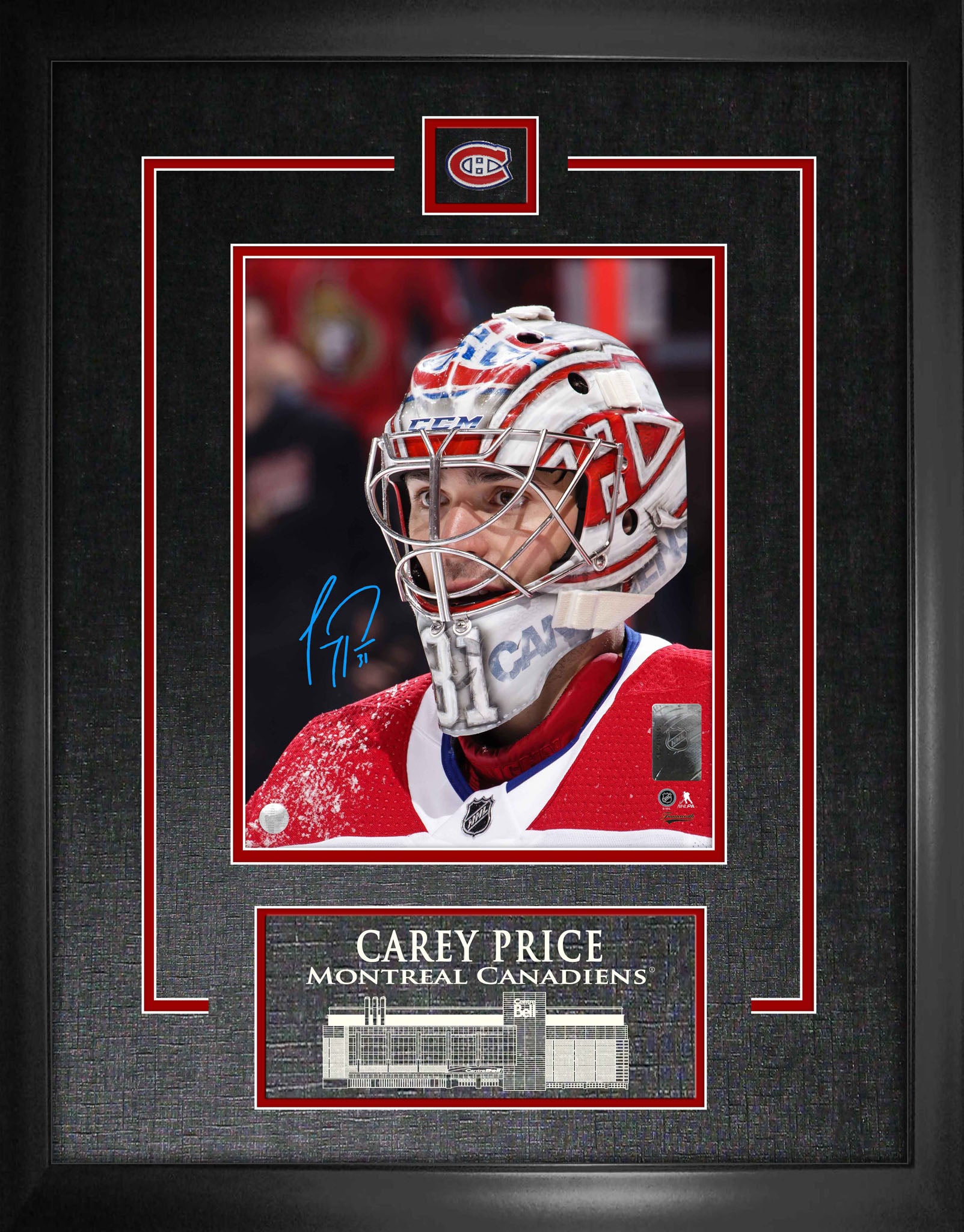 CAREY PRICE #31 Montreal Canadiens unsigned Hockey Frame Cadre