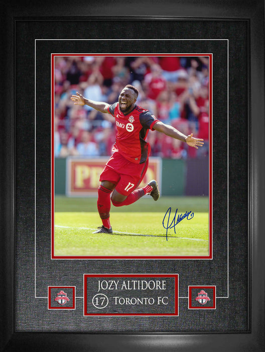 Jozy Altidore Toronto FC Signed Framed 11x14 2017 Goal Celebration Photo