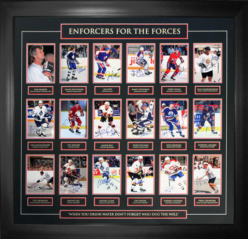 Enforcers For the Forces Multi-Signed Photo Collage - Frameworth Sports Canada 