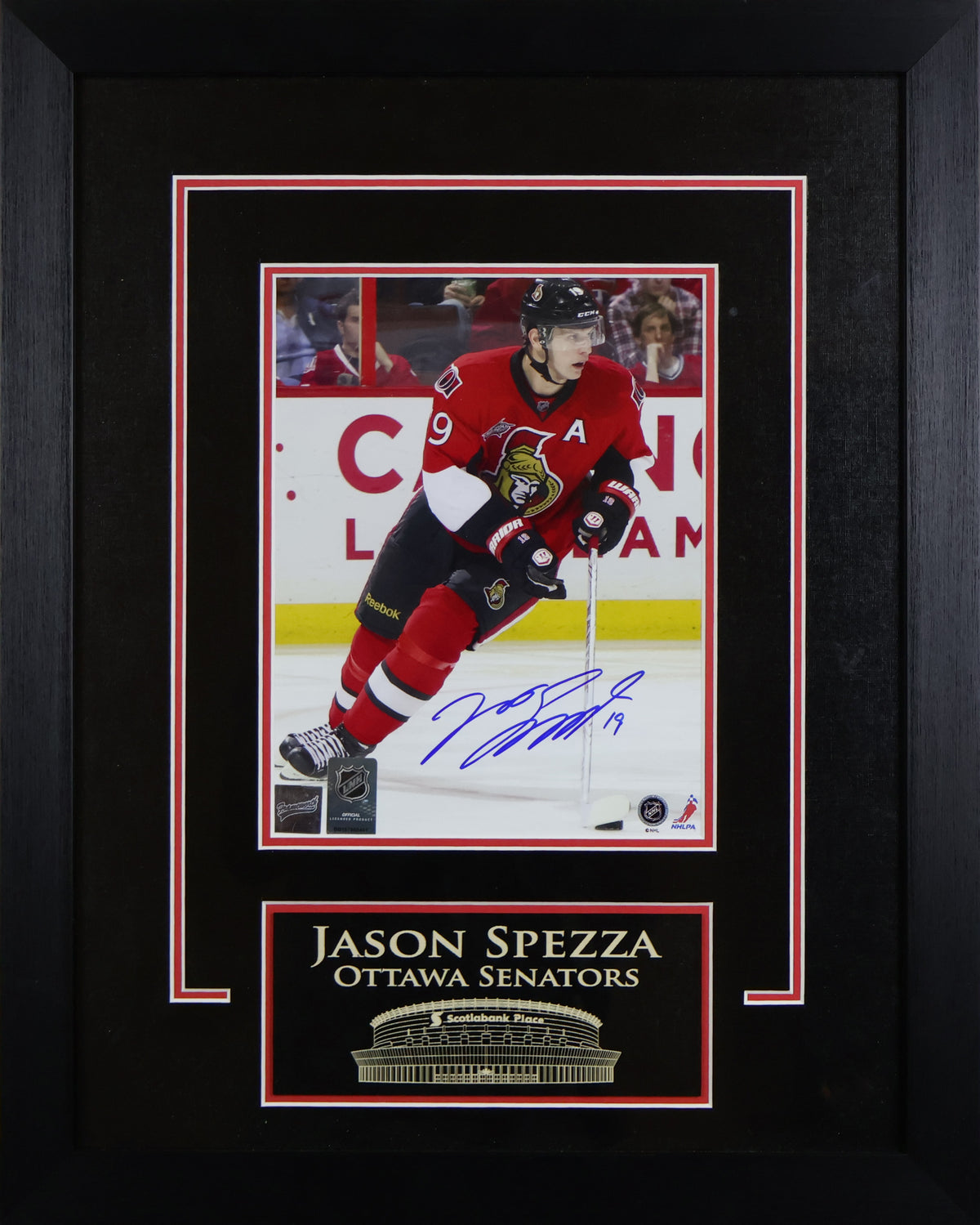 Jason Spezza Signed Ottawa Senators Framed Home 8x10 Photo with Etched Arena - AUCTION