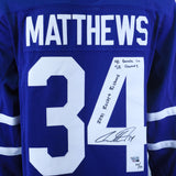Auston Matthews Signed Toronto Maple Leafs Fanatics Premium Jersey with Inscriptions "41 Goals in 52 Games" and "2021 Rocket Richard" (Limited Edition 32 of 34) - AUCTION