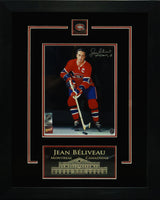 Jean Beliveau Signed Montreal Canadiens Framed 8x10 Photo - AUCTION