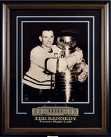 Ted Kennedy Signed Toronto Maple Leafs Framed 16x20 Hugging the Cup Photo - AUCTION
