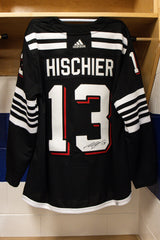 Nico Hischier Signed New Jersey Devils Alternate Adidas Authentic Jersey - AUCTION