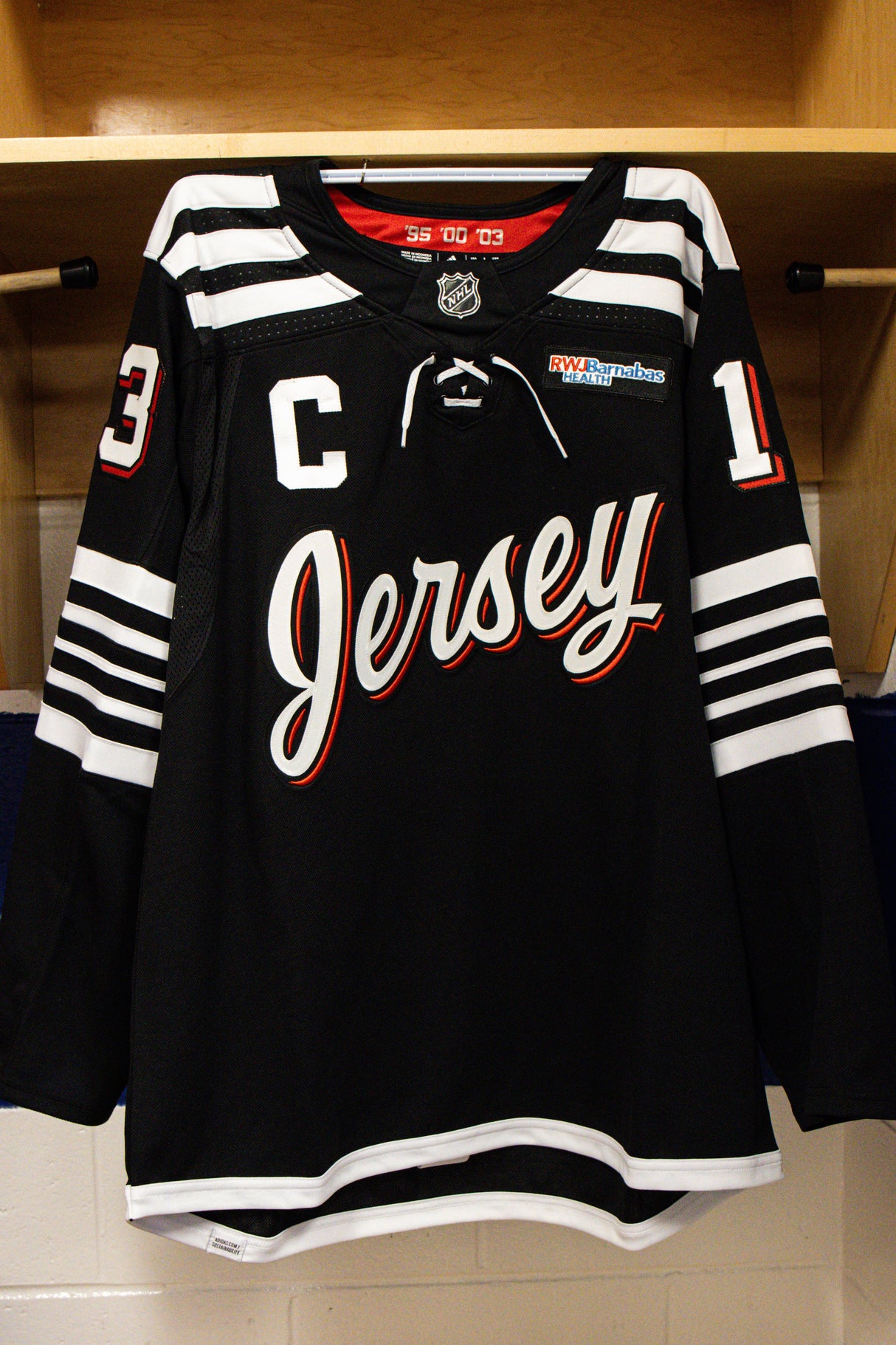 Nico Hischier Signed New Jersey Devils Alternate Adidas Authentic Jersey - AUCTION