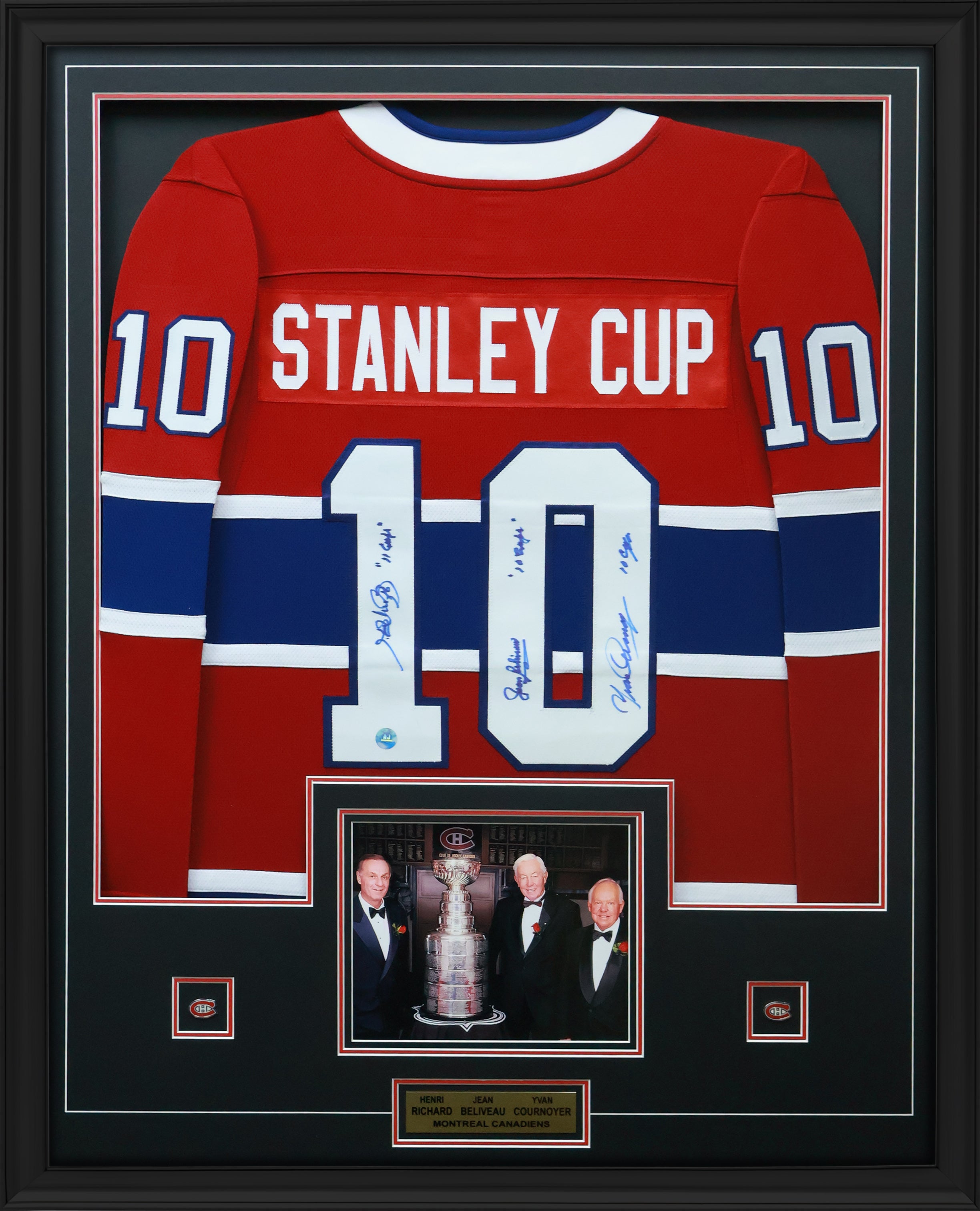 Nick Suzuki Signed Framed Jersey Canadiens Red Fanatics Premium