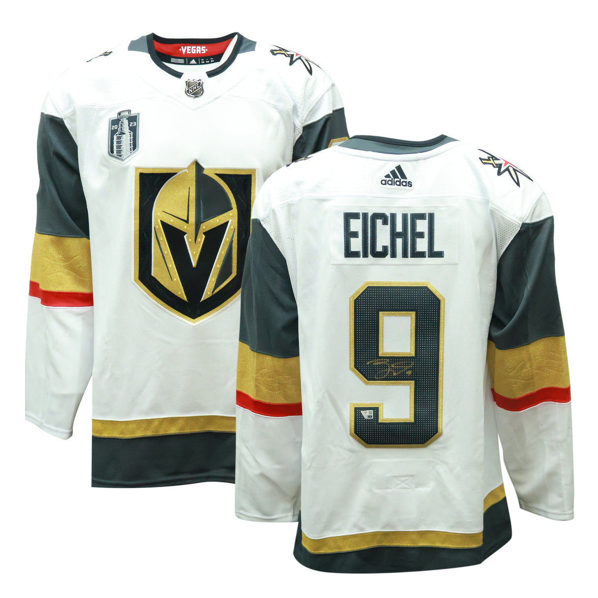 Jack Eichel Signed Las Vegas Golden Knights Adidas Authentic White Jersey - AUCTION