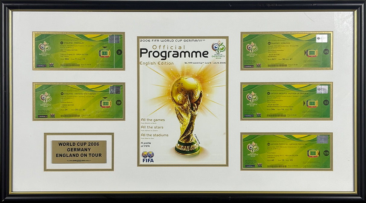 2006 FIFA World Cup Framed 32x18 Germany Official Programme English Edition - AUCTION