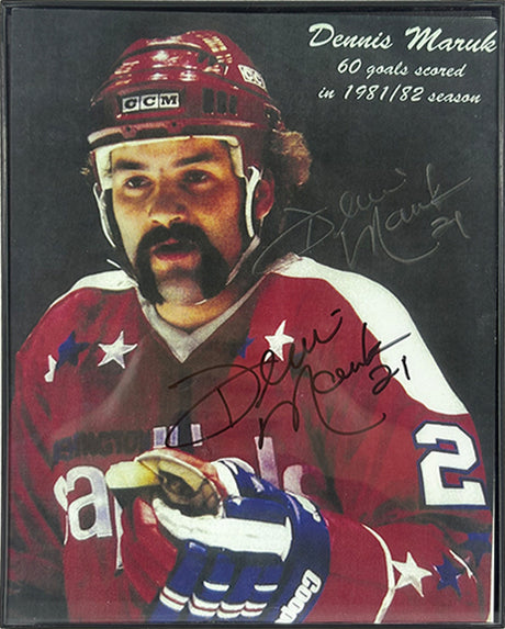 Dennis Maruk Signed Washington Capitals Framed 8x10 Photo - AUCTION