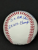 Joe Carter Signed Toronto Blue Jays Rawlings RTD1 Replica Baseball Inscribed "2x Silver Slugger, 5x All Star, 2x W.S Champ" - AUCTION