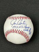 Joe Carter Signed Toronto Blue Jays Rawlings RTD1 Replica Baseball Inscribed "1993 W.S Champ Walk Off HR" - AUCTION