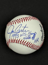 Joe Carter Signed Toronto Blue Jays Rawlings RTD1 Replica Baseball Inscribed "1993 W.S Champ Walk Off HR" - AUCTION