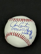 Joe Carter Signed Toronto Blue Jays Rawlings RTD1 Replica Baseball Inscribed "1993 W.S Champ Walk Off HR" - AUCTION
