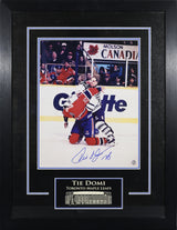 Tie Domi Signed Toronto Maple Leafs Framed 11x14 Fighting Photo - V - AUCTION