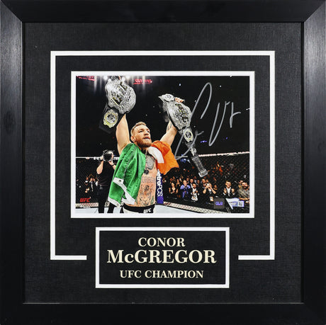 Conor McGregor Signed UFC Champion Framed 8x10 Photo - AUCTION