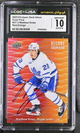 Matthew Knies Signed Toronto Maple Leafs 2023/24 #CF-2 CGC x JSA Mint 10 + Auto 9 - AUCTION