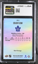Matthew Knies Signed Toronto Maple Leafs 2023/24 #CF-2 CGC x JSA Mint 10 + Auto 9 - AUCTION