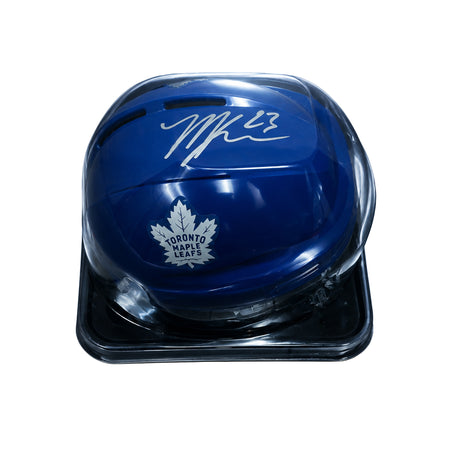 Matthew Knies Signed Toronto Maple Leafs Mini Authentic Replica NHL Helmet - AUCTION