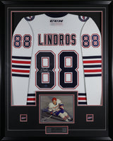 Eric Lindros Signed Oshawa Generals Framed 34x42 Away CCM Jersey with Signed Photo - AUCTION