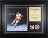 Gordie Howe Signed Detroit Red Wings and Hockey Hall Of Fame Framed 12x14 Photo - AUCTION