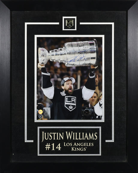 Justin Williams Signed Los Angeles Kings Framed 8x10 Raising The Cup Photo - AUCTION
