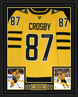 Sidney Crosby Signed Framed 34x42 Pittsburgh Penguins 2025 Alternate Fanatics Premium Jersey (Limited Edition 7 of 87) - AUCTION