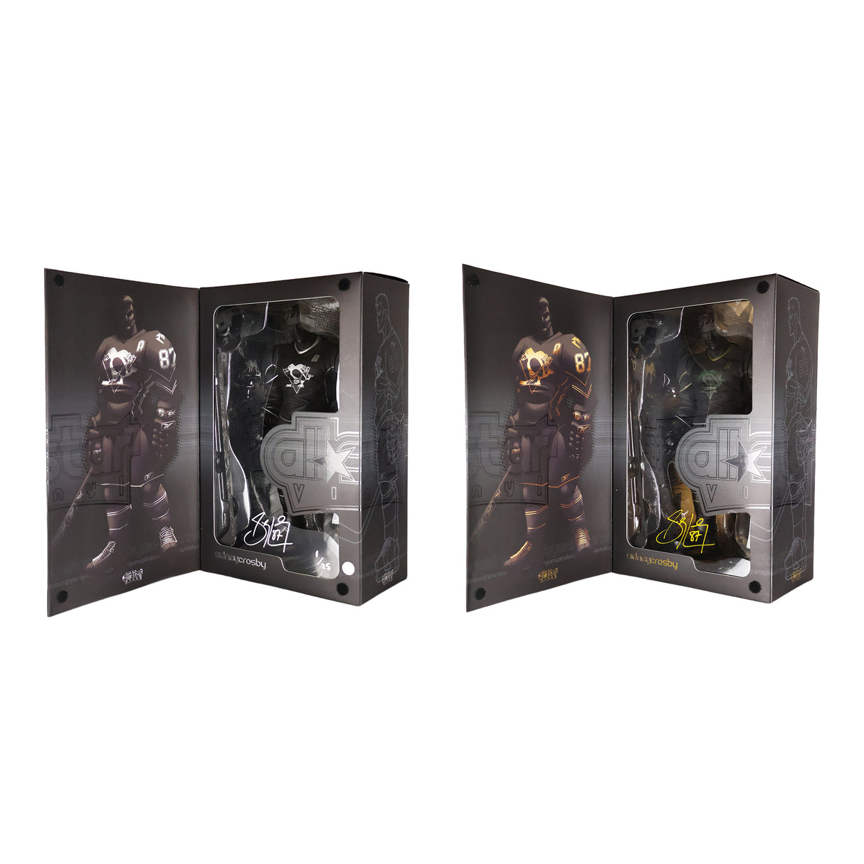 Sidney Crosby Signed Action Figure "NHL 1" Platinum Edition SC4 (Limited Edition of 25) and Sidney Crosby Signed Action Figure "NHL 1" Black Edition SC3 (Limited Edition of 20) - AUCTION