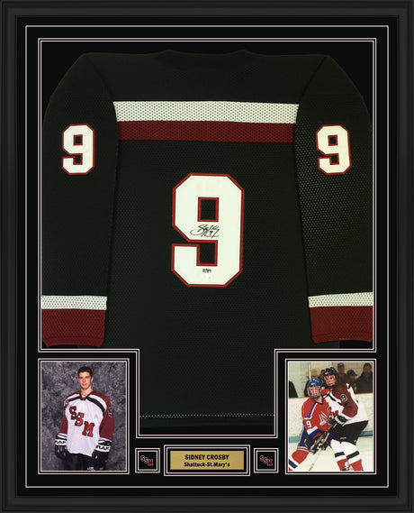 Sidney Crosby Signed Framed 34x42 Shattuck St Mary's Black Jersey (Limited Edition 8 of 87) - AUCTION