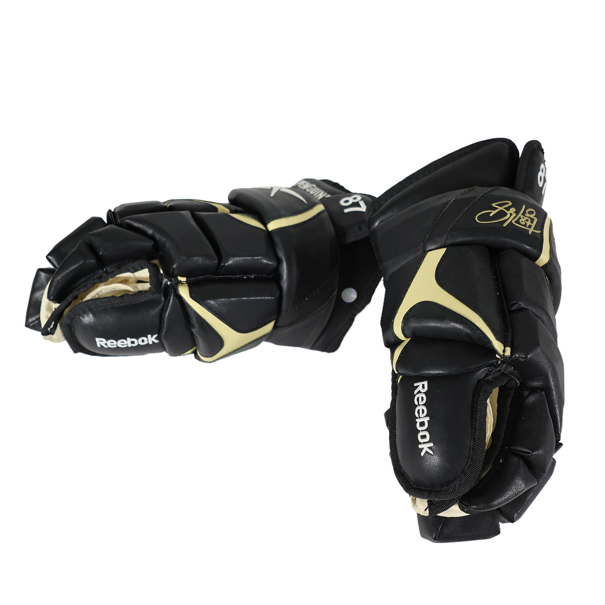 Sidney Crosby Signed Glove Pittsburgh Penguins Reebok On-Ice Pro Stock Pair (Left Hand Glove Signed) - AUCTION
