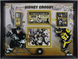 Sidney Crosby Signed Pittsburgh Penguins Framed 8x10 Photo with NHL Collectible Mini Sticks and Gold Edition Commemerative Cards (Limited Edition 2 of 87) - AUCTION