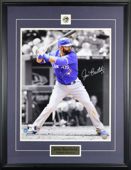 Jose Bautista Signed Toronto Blue Jays Framed 16x20 Photo - AUCTION