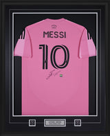 Lionel Messi Signed Inter Miami Framed 34x42 2025 Freedom to Dream Adidas Home Shirt - AUCTION