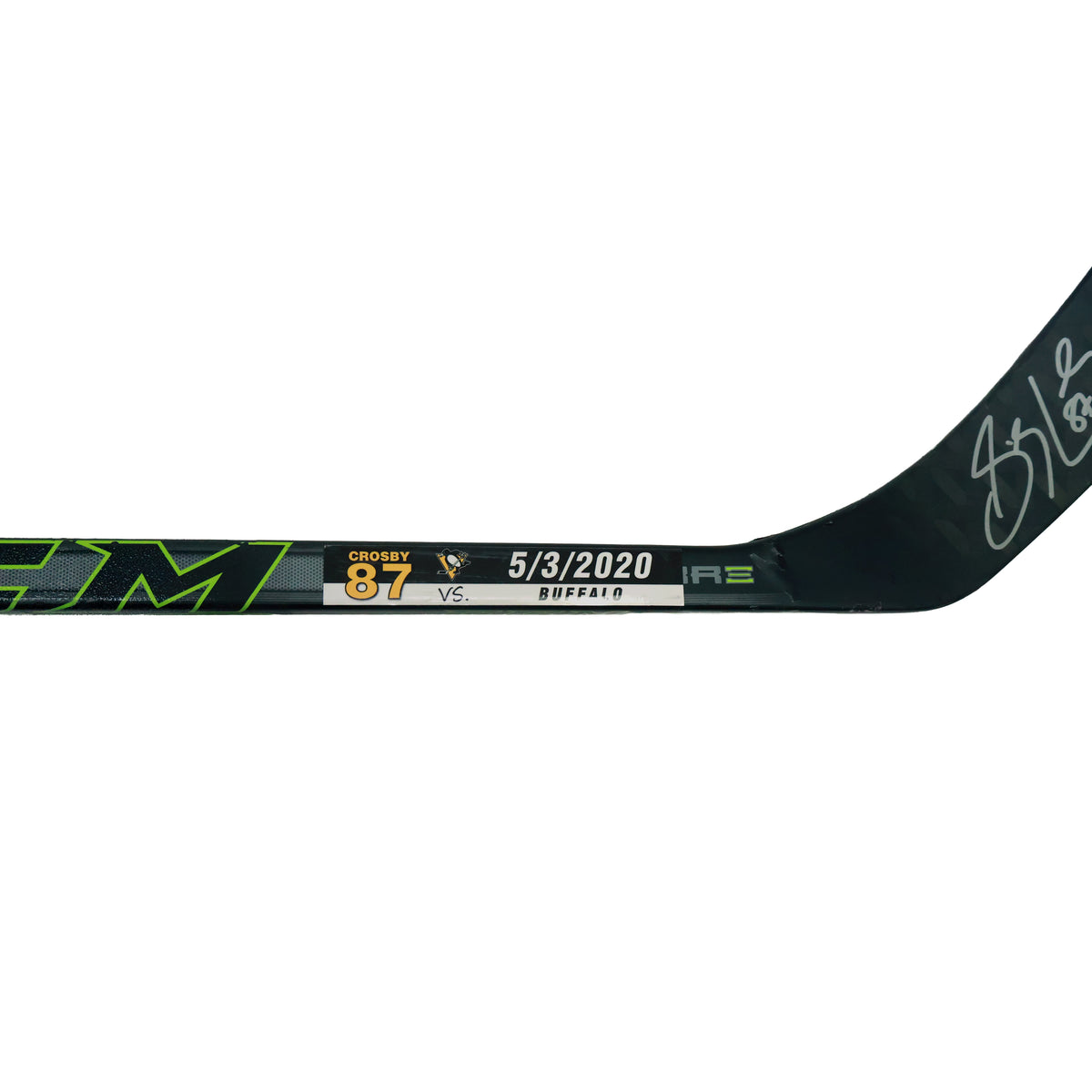 Sidney Crosby Signed Game Used Stick vs Buffalo Sabres (5/3/2020) Photomatched by Pittsburgh Chronicles (ST-193) - AUCTION