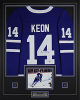 Dave Keon Signed Toronto Maple Leafs Framed 34x42 Fanatics Throwback Jersey - AUCTION