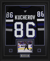 Nikita Kucherov Signed Tampa Bay Lightning Framed 34x42 Alternate Fanatics Premium Jersey - AUCTION