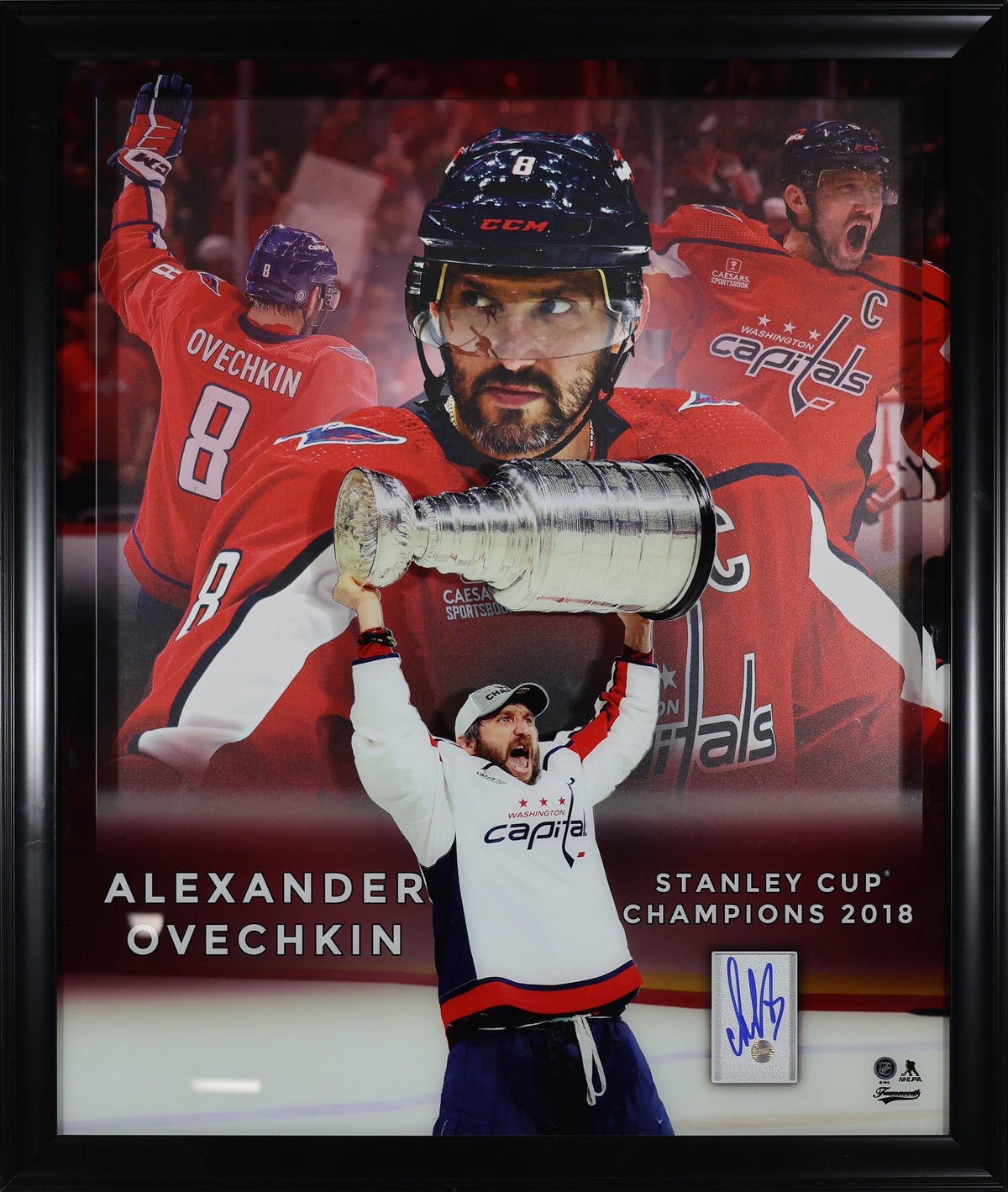 Alex Ovechkin Washington Capitals Framed 22x26 Photoglass Embedded Signature - AUCTION